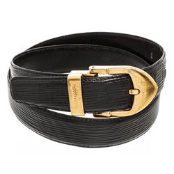 Louis Vuitton Black Epi Leather Ceinture Classique Belt Size 110