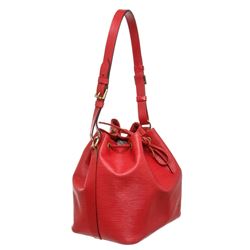 Louis Vuitton Red Epi Leather Noe PM Drawstring Shoulder Bag