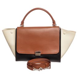 Celine Tricolor Leather Large Trapeze Bag