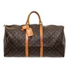 Image 1 : Louis Vuitton Monogram Canvas Leather Keepall 55 cm Duffle Bag Luggage