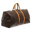 Image 5 : Louis Vuitton Monogram Canvas Leather Keepall 55 cm Duffle Bag Luggage