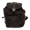 Image 3 : Prada Black Nylon Leather Trim Drawstring Mini Backpack
