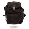 Image 4 : Prada Black Nylon Leather Trim Drawstring Mini Backpack