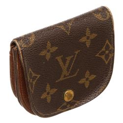 Louis Vuitton Monogram Canvas Leather Porte-Monnaie Gousset Coin Purse