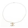 Image 1 : Chanel Gold Quilted Faux Crystal CC Necklace
