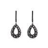 18k White Gold 2.87CTW Diamond and Black Diamonds Earrings, (VS2 /G)