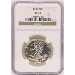 1938 Walking Liberty Half Dollar Proof Coin NGC PF67