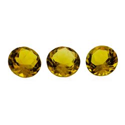 5.15 ctw.Natural Round Cut Citrine Quartz Parcel of Three