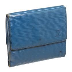 Louis Vuitton Blue Epi Leather Elise Wallet