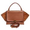 Image 1 : Celine Brown Leather Suede Medium Trapeze Bag