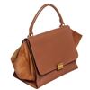 Image 4 : Celine Brown Leather Suede Medium Trapeze Bag