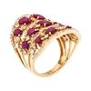 Image 4 : 3.90 ctw Ruby and Diamond Ring - 14KT Rose Gold