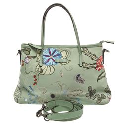 Gucci Green Multicolor Floral Flora Knight Small Tote Bag