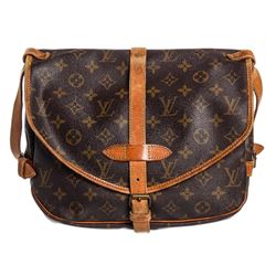 Louis Vuitton Monogram Canvas Leather Saumur 30 cm Messenger Bag