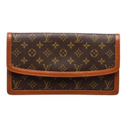 Louis Vuitton Monogram Canvas Leather Pochette Dame Clutch Bag