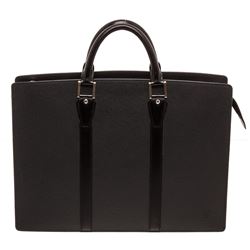 Louis Vuitton Black Taiga Leather Lozan Briefcase Bag