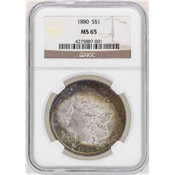 1880 $1 Morgan Silver Dollar Coin NGC MS65