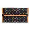 Image 1 : Louis Vuitton Black Multicolor Monogram Canvas Leather Porte Tresor Wallet