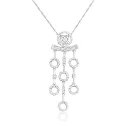 14k White Gold 0.41CTW Diamond Pendant, (I1-I2/H-I)