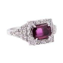 2.02 ctw Ruby And Diamond Ring - 14KT White Gold