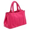 Image 3 : Prada Pink Canvas Small Canapa Tote Bag