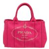 Image 4 : Prada Pink Canvas Small Canapa Tote Bag