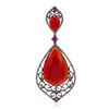 14k Rose Gold  26.19CTW Red Agate and Pink Sapphire and Brown Diamonds Pendant
