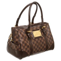 Louis Vuitton Damier Ebene Canvas Leather Berkeley Satchel Bag