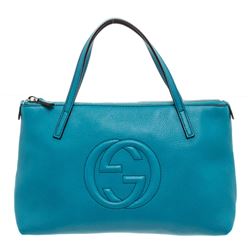 Gucci Blue Leather Soho Mini Tote Bag