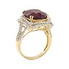 Image 4 : 13.90 ctw Ruby and Diamond Ring - 14KT Yellow Gold