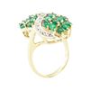 Image 4 : 8.12 ctw Emerald and Diamond Waterfall Ring - 14KT Yellow Gold