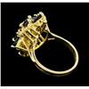 Image 3 : 2.05 ctw Sapphire and Diamond Ring - 14KT Yellow Gold