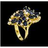 Image 4 : 2.05 ctw Sapphire and Diamond Ring - 14KT Yellow Gold