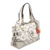 Image 1 : Coach White Cream Monogram Canvas Leather Tote Bag
