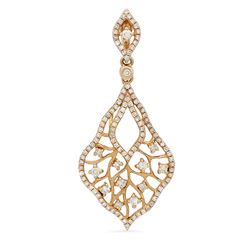 14k Rose Gold 0.64CTW Diamond Pendant, (I1/I)