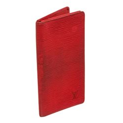 Louis Vuitton Red Epi Leather Checkbook Wallet