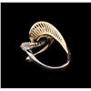 Image 3 : 0.29 ctw Diamond Ring - 14KT Rose and White Gold