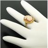 Image 3 : 18k Yellow Gold Carved Shell Cameo Ring w/ Simple Polished Frame