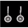 0.66 ctw Diamond Earrings - 14KT White Gold