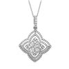 18k White Gold 1.06CTW Diamond Pendant, (SI1/G-H)