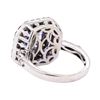 Image 3 : 3.34 ctw Blue Sapphire And Diamond Ring - 18KT White Gold