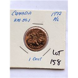 1972 Canada 1 Cent PROOF LIKE High Grade Coin