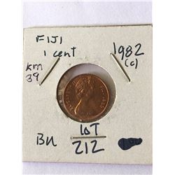 1982 Fiji Penny in Brilliant UNC Grade