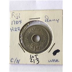 1964 Fiji Penny in UNC High Grade