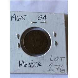 1965 Mexico 5 Cents in High Grade