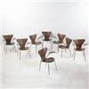 Image 1 : Arne Jacobsen Sevener chairs model #3207, set of 