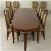 Image 1 : Andre Arbus dining table and chairs, set of twelv