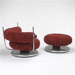 Verner Panton Easy chair S 401 and stool S 400