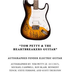 Autographed Tom Petty & The Heartbreakers Fender Electric Guitar
