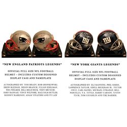 Northeast Superfan Rivalry: Winner's Choice of Autographed NE Patriots or NY Giants Legends Helmet